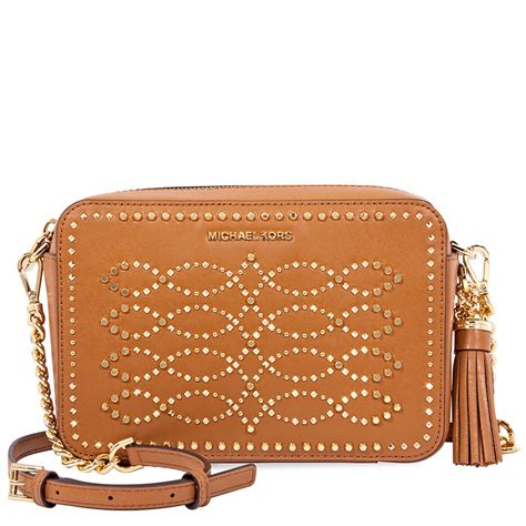 michael kors ginny medium studded|Michael Kors Ginny Medium Studded Leather Crossbody.